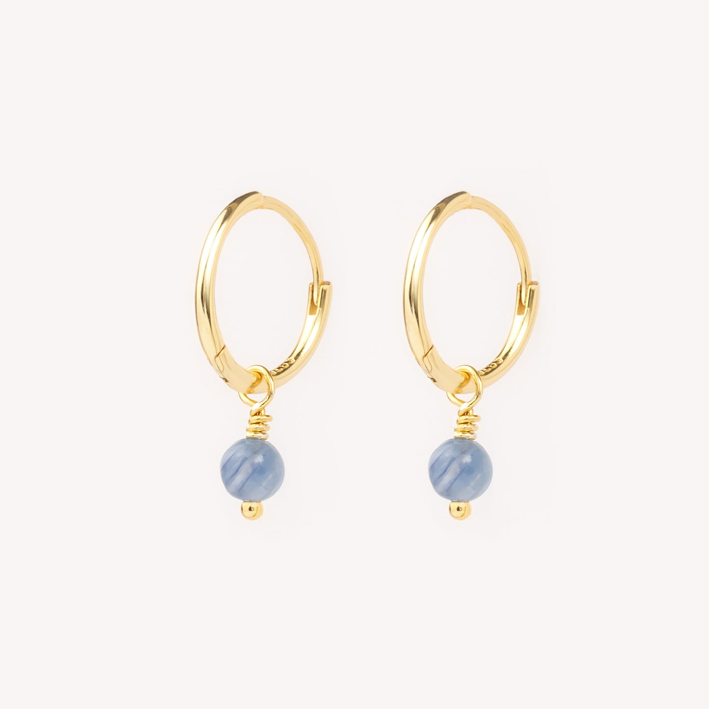 Crystal hoops gold plated