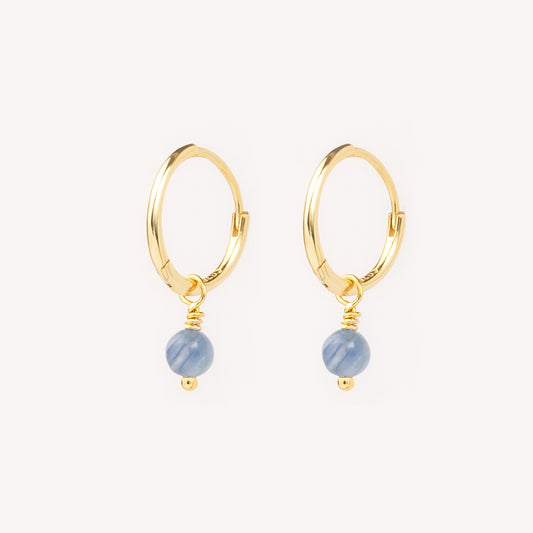 Crystal hoops gold plated