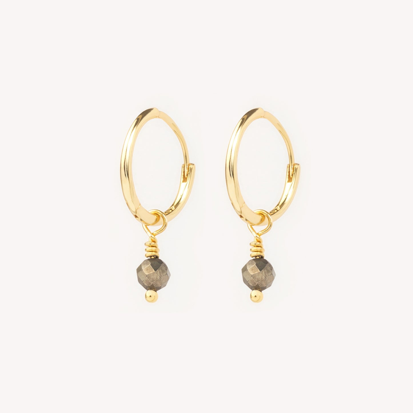 Crystal hoops gold plated